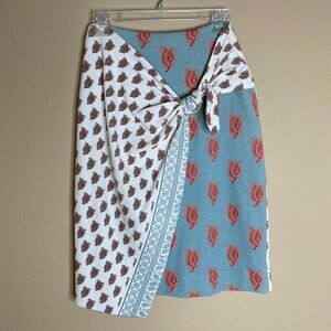 maeve anthropologie faux wrap skirt